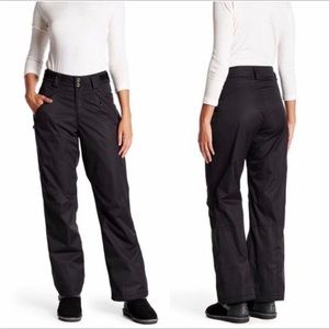 Gerry Black Fleece Lined Snow Ski Adjustable Waist Pants Womens Size XS